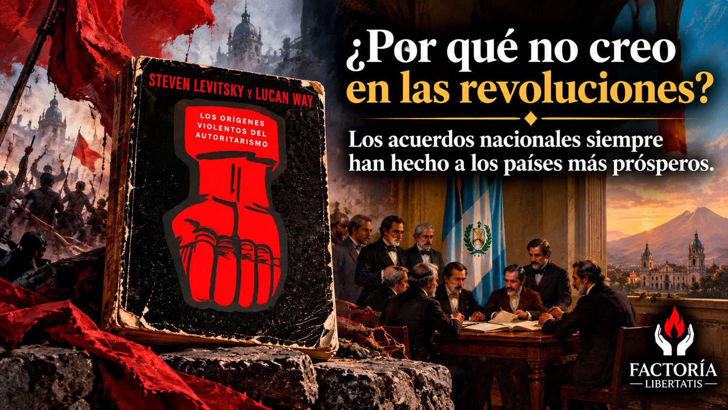 Reflexión sobre las revoluciones y el desarrollo económico, comparando la historia política de Guatemala con Singapur, Irlanda y Suiza.